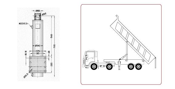 Single acting telescopic cylinder -series G